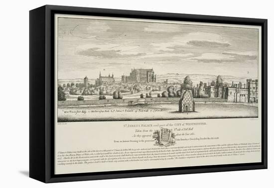 St. James's Palace and Part of City of Westminster from the North Side of Pall Mall in 1660-Wenceslaus Hollar-Framed Stretched Canvas