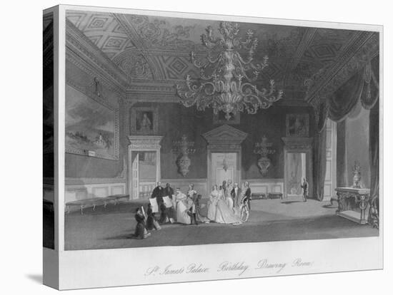 'St. James's Palace. Birthday. Drawing Room', c1841-Henry Melville-Stretched Canvas