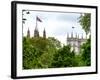 St James's Park with Flags Floating over the Rooftops of the Palace of Westminster - London-Philippe Hugonnard-Framed Photographic Print