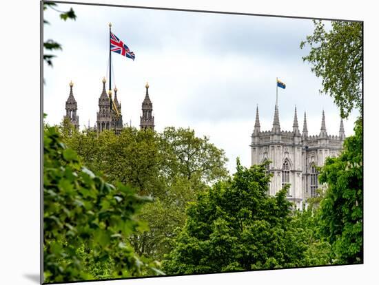 St James's Park with Flags Floating over the Rooftops of the Palace of Westminster - London-Philippe Hugonnard-Mounted Photographic Print