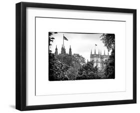 St James's Park with Flags Floating over the Rooftops of the Palace of Westminster - London-Philippe Hugonnard-Framed Art Print