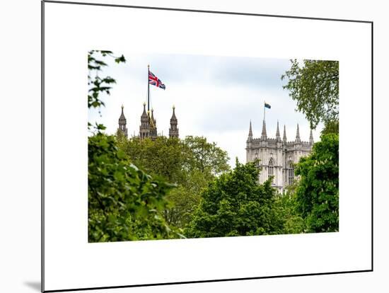 St James's Park with Flags Floating over the Rooftops of the Palace of Westminster - London-Philippe Hugonnard-Mounted Art Print