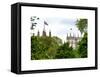 St James's Park with Flags Floating over the Rooftops of the Palace of Westminster - London-Philippe Hugonnard-Framed Stretched Canvas