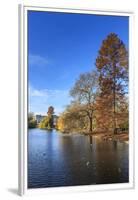 St. James's Park, with view across lake to Buckingham Palace, sunny late autumn, Whitehall, London,-Eleanor Scriven-Framed Premium Photographic Print