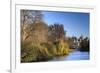 St. James's Park, with view across lake to Horse Guards, sunny late autumn, Whitehall, London, Engl-Eleanor Scriven-Framed Photographic Print