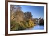 St. James's Park, with view across lake to Horse Guards, sunny late autumn, Whitehall, London, Engl-Eleanor Scriven-Framed Photographic Print