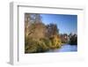 St. James's Park, with view across lake to Horse Guards, sunny late autumn, Whitehall, London, Engl-Eleanor Scriven-Framed Photographic Print