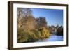 St. James's Park, with view across lake to Horse Guards, sunny late autumn, Whitehall, London, Engl-Eleanor Scriven-Framed Photographic Print