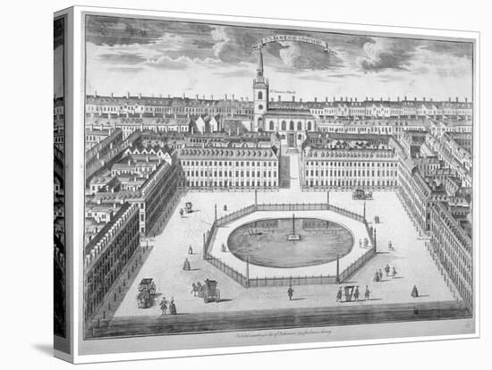 St James's Square from the South, London, 1754-Sutton Nicholls-Stretched Canvas