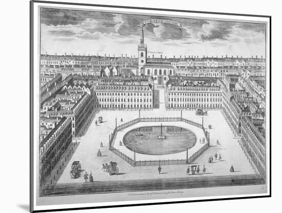 St James's Square from the South, London, 1754-Sutton Nicholls-Mounted Giclee Print