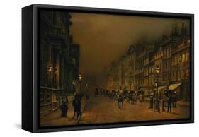 St. James's Street-John Atkinson Grimshaw-Framed Stretched Canvas