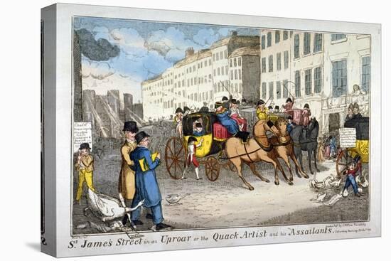St James Street in an Uproar, or the Quack Artist and His Assailants, 1819-JL Marks-Stretched Canvas