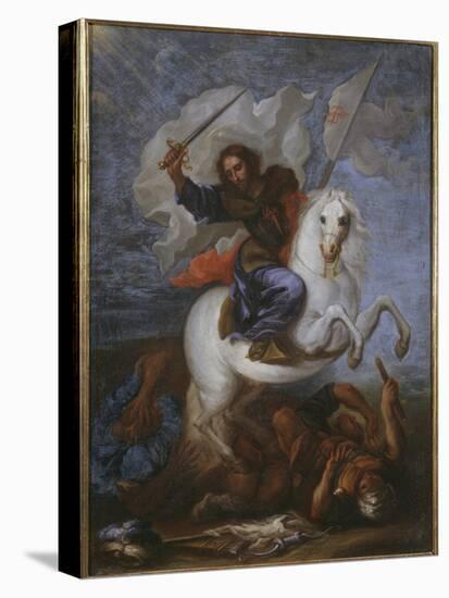 St. James the Great at the Battle of Clavijo-Spanish School-Stretched Canvas