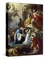 St. Januarius Visited in Prison by Proculus and Sosius-Francesco Solimena-Stretched Canvas