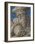 St Jerome, 1521 (Black Chalk with Finely Hatched Brushwork and Blue Ground)-Lucas van Leyden-Framed Giclee Print