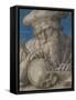 St Jerome, 1521 (Black Chalk with Finely Hatched Brushwork and Blue Ground)-Lucas van Leyden-Framed Stretched Canvas