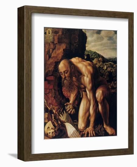 St Jerome, 1543-Jan Sanders van Hemessen-Framed Giclee Print