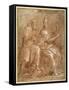 St Jerome Conversing with St Gregory the Great-Lorenzo Sabatini-Framed Stretched Canvas