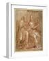 St Jerome Conversing with St Gregory the Great-Lorenzo Sabatini-Framed Giclee Print