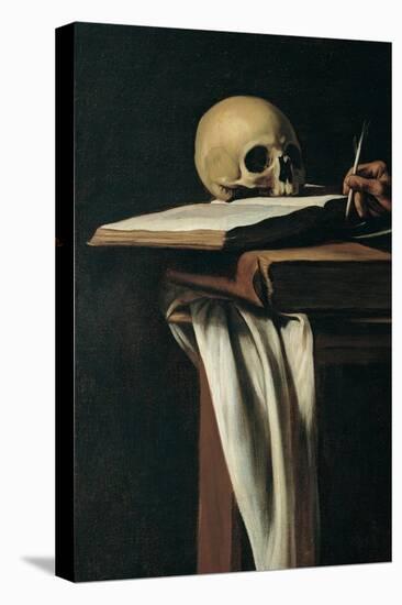 St. Jerome (Detail of skull)-Caravaggio-Stretched Canvas