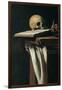 St. Jerome (Detail of skull)-Caravaggio-Framed Art Print