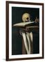 St. Jerome (Detail of skull)-Caravaggio-Framed Art Print