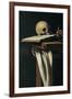 St. Jerome (Detail of skull)-Caravaggio-Framed Art Print