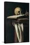 St. Jerome (Detail of skull)-Caravaggio-Framed Stretched Canvas