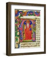 St. Jerome, from a Mariegola of the Lay Guild of St. Jeroma, C.1400-Italian School-Framed Giclee Print