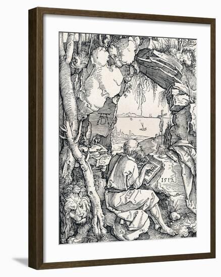 St Jerome in a Cave, 1512-Albrecht Dürer-Framed Giclee Print