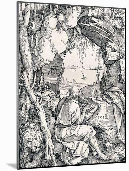 St Jerome in a Cave, 1512-Albrecht Dürer-Mounted Giclee Print