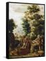 St Jerome in a Landscape, C1530-C1550-Herri Met De Bles-Framed Stretched Canvas