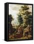 St Jerome in a Landscape, C1530-C1550-Herri Met De Bles-Framed Stretched Canvas