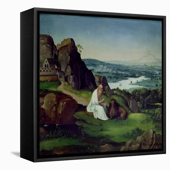 St. Jerome in a Landscape-Joachim Patenir-Framed Stretched Canvas