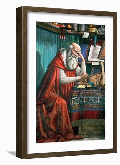 St. Jerome in His Study, 1480 (Detail)-Domenico Ghirlandaio-Framed Giclee Print