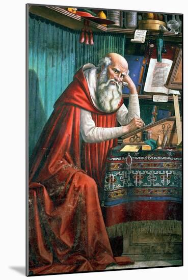 St. Jerome in His Study, 1480 (Detail)-Domenico Ghirlandaio-Mounted Giclee Print