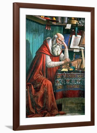 St. Jerome in His Study, 1480 (Detail)-Domenico Ghirlandaio-Framed Giclee Print