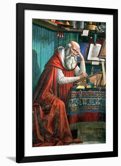 St. Jerome in His Study, 1480 (Detail)-Domenico Ghirlandaio-Framed Giclee Print
