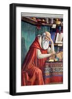 St. Jerome in His Study, 1480-Domenico Ghirlandaio-Framed Giclee Print