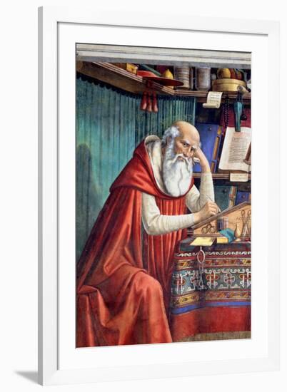 St. Jerome in His Study, 1480-Domenico Ghirlandaio-Framed Giclee Print