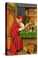 St. Jerome in His Study (Oil on Linen Paper on Panel)-Jan van Eyck-Stretched Canvas