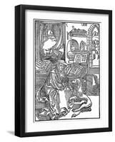 St Jerome in His Study Pulling a Thorn from a Lion's Paw, 1492-Albrecht Durer-Framed Giclee Print