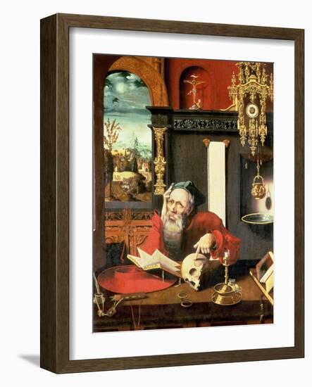 St. Jerome in His Study-Pieter Coecke van Aelst-Framed Giclee Print