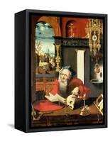 St. Jerome in His Study-Pieter Coecke van Aelst-Framed Stretched Canvas