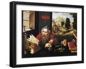 St. Jerome in His Study-Joos Van Cleve-Framed Giclee Print