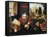 St. Jerome in His Study-Joos Van Cleve-Framed Stretched Canvas