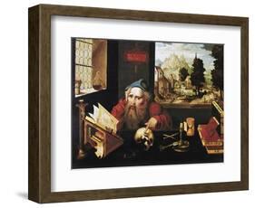 St. Jerome in His Study-Joos Van Cleve-Framed Giclee Print