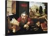 St. Jerome in His Study-Joos Van Cleve-Stretched Canvas