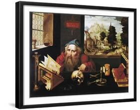 St. Jerome in His Study-Joos Van Cleve-Framed Giclee Print