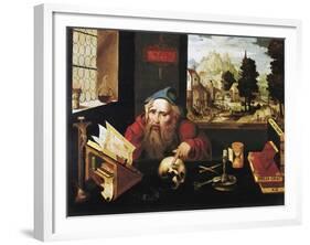 St. Jerome in His Study-Joos Van Cleve-Framed Giclee Print